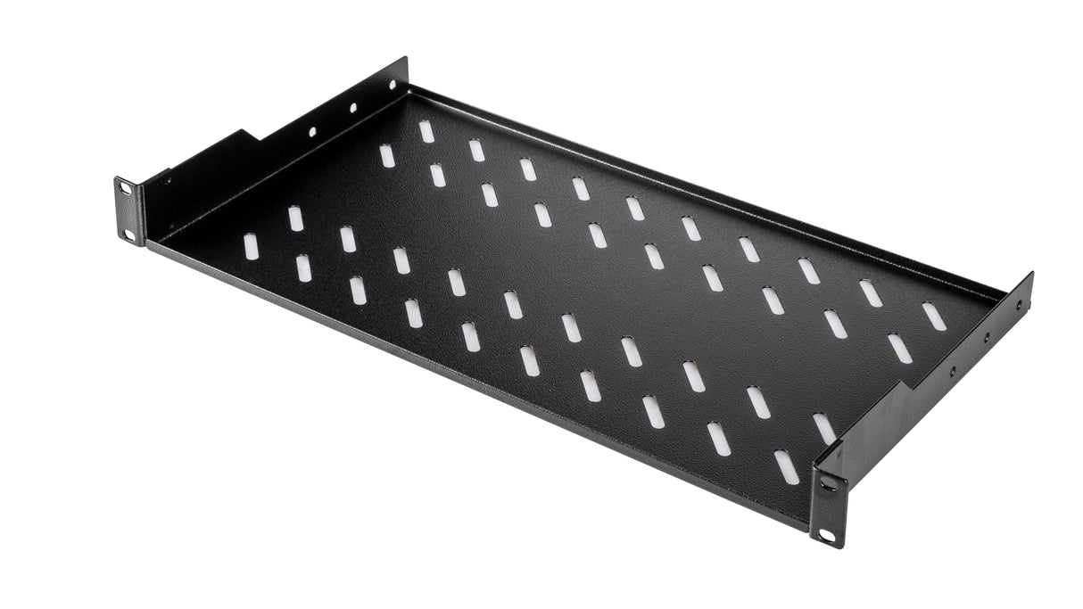 19" Fachboden Fix, 1HE, bis 30kg Last, T=250mm, Low Profile