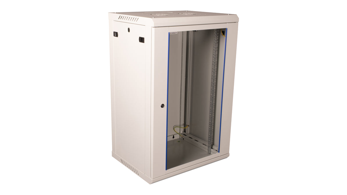 Netzwerk-Wandschrank S-RACK, B=600 H=912 T=450mm, 19", 18HE