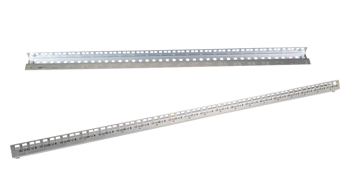 19" Profilschienen Set, 20HE für S-RACK Wandschränke DTWA u.