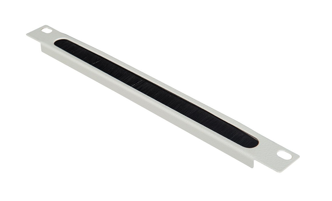 10" Bürsteneinführungspanel mit Bürste, 0,5HE, RAL7035