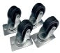 Laufrollenset (2 mit, 2 ohne Bremse) für S-RACK DTWG und
