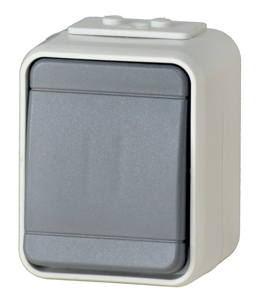 AP IP44 Universalschalter, Steckklemme, basaltgrau, Aqua-Top