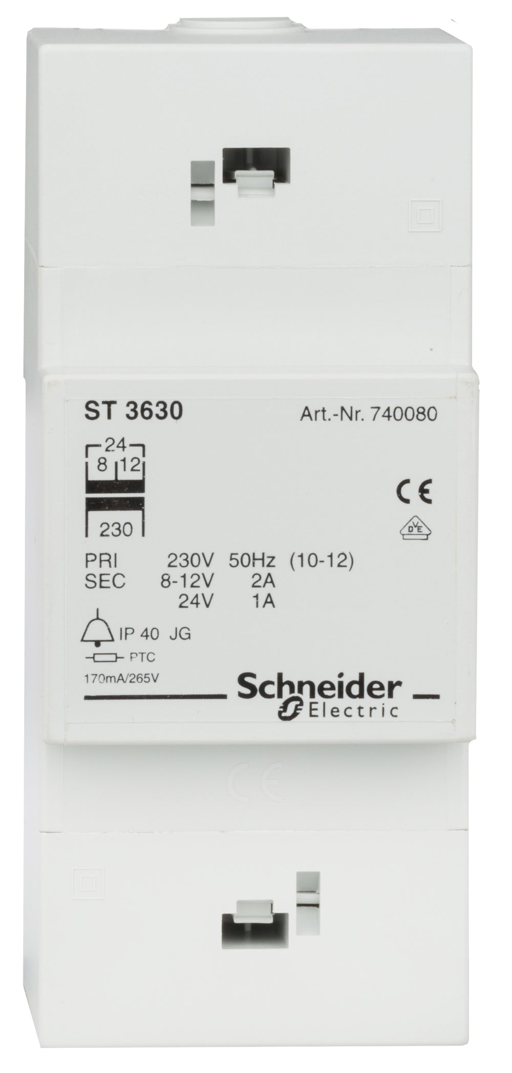 Foto: Steuertrafo 230/24V AC, 1A, Anschluß von 4 Zimmern möglich