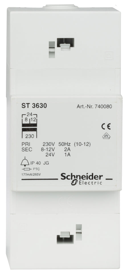 Foto: Steuertrafo 230/24V AC, 1A, Anschluß von 4 Zimmern möglich