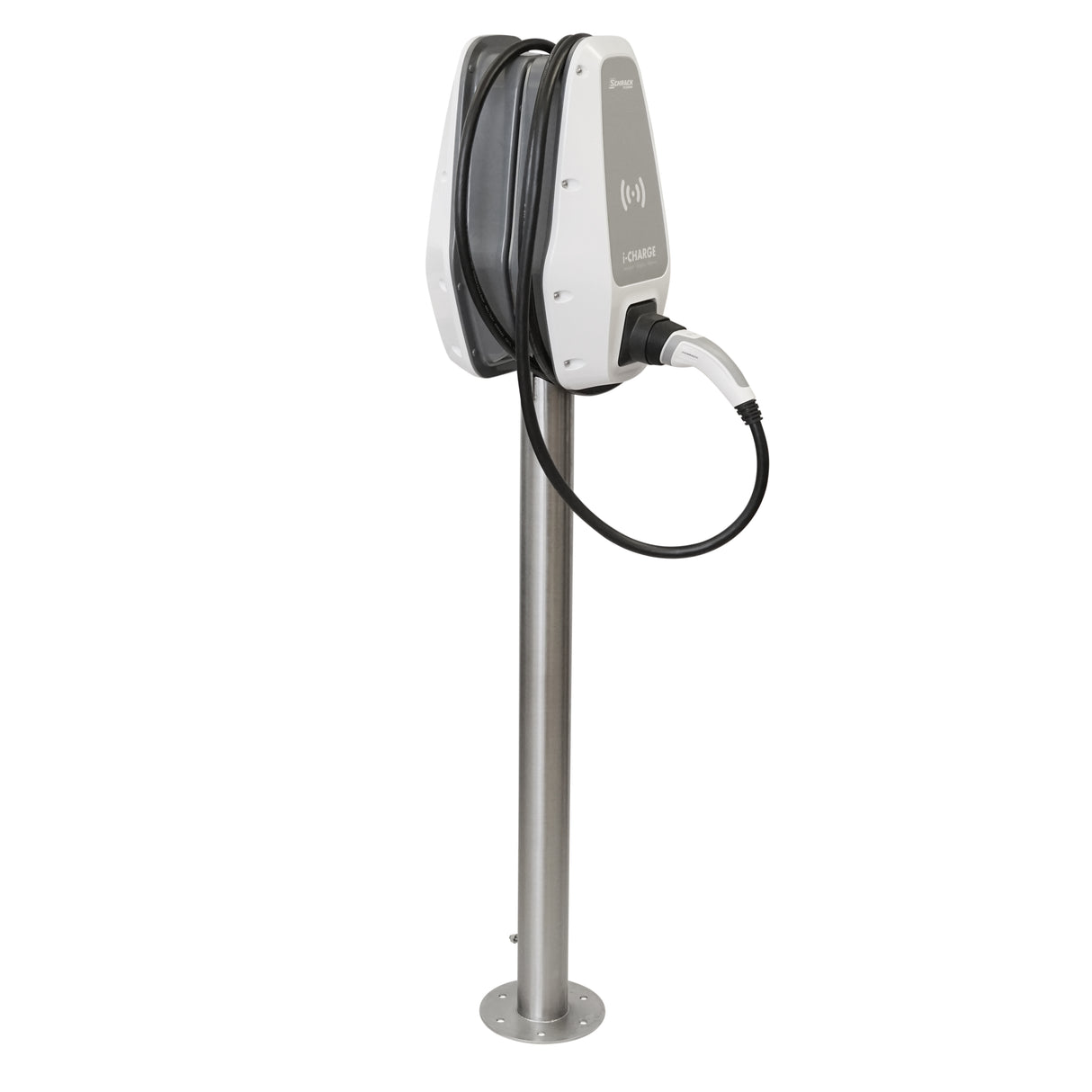 Standfuß für 2x CION, Edelstahl, barrierefrei (H130cm)