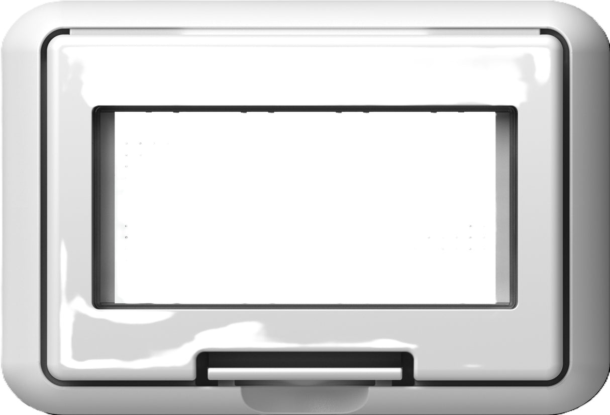 UP-Klappgehäuse, IP55, 4M, transparenter Deckel, weiß