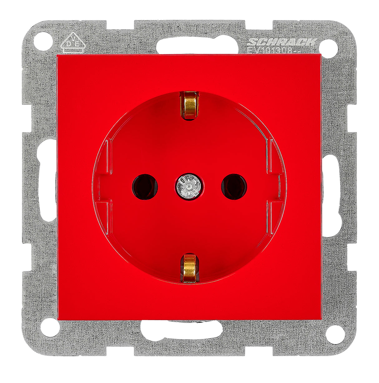 Steckdose, Schraubklemmen, rot