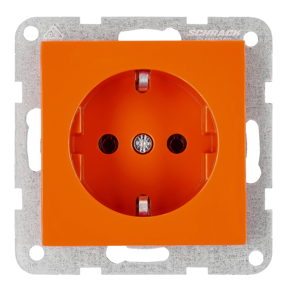 Steckdose, Steckklemmen, orange