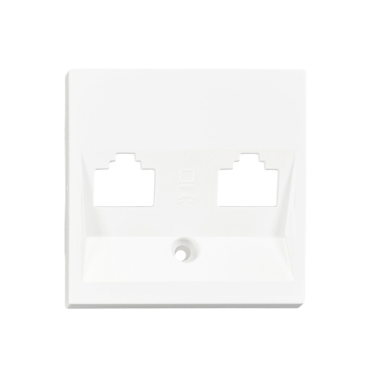 Abdeckung für RJ45 Toolless Line Module, 2-fach, weiß