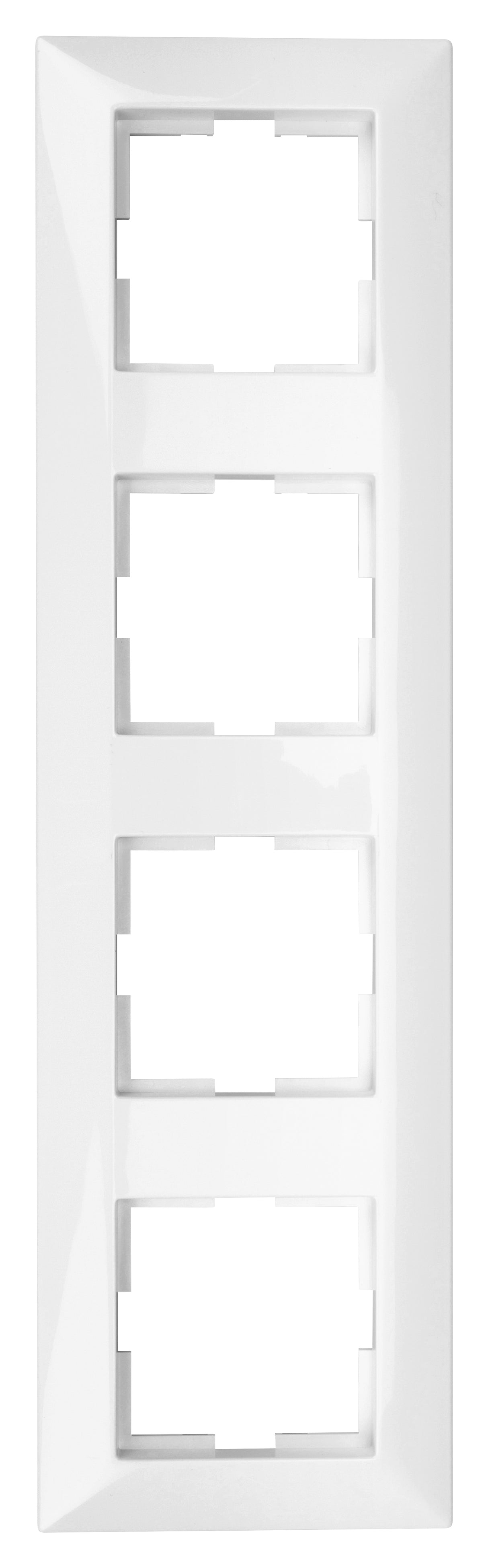 Rahmen 4-fach, Design CLASSIC, weiß