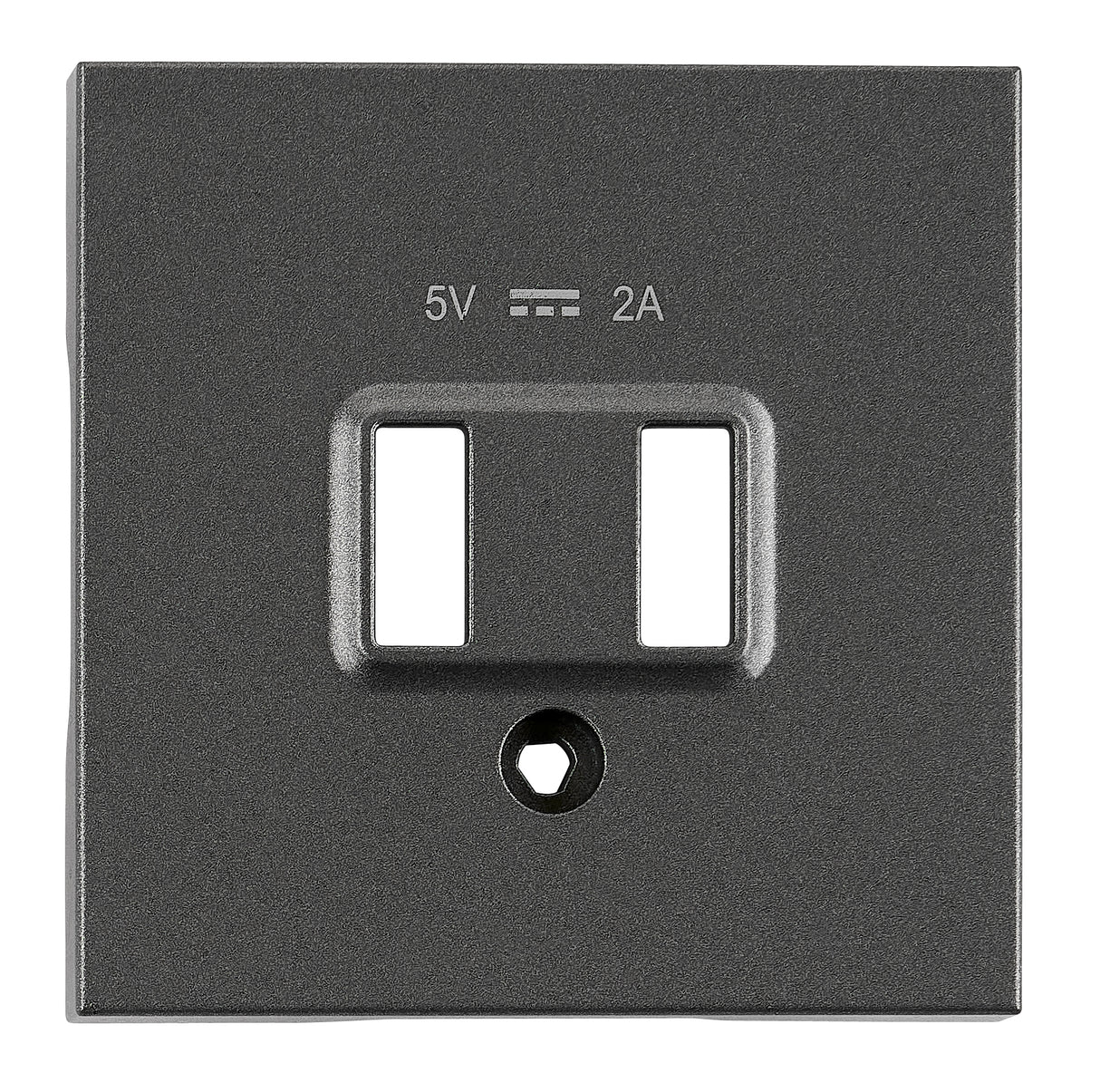 USB Ladesteckdosen-Abdeckung, anthrazit