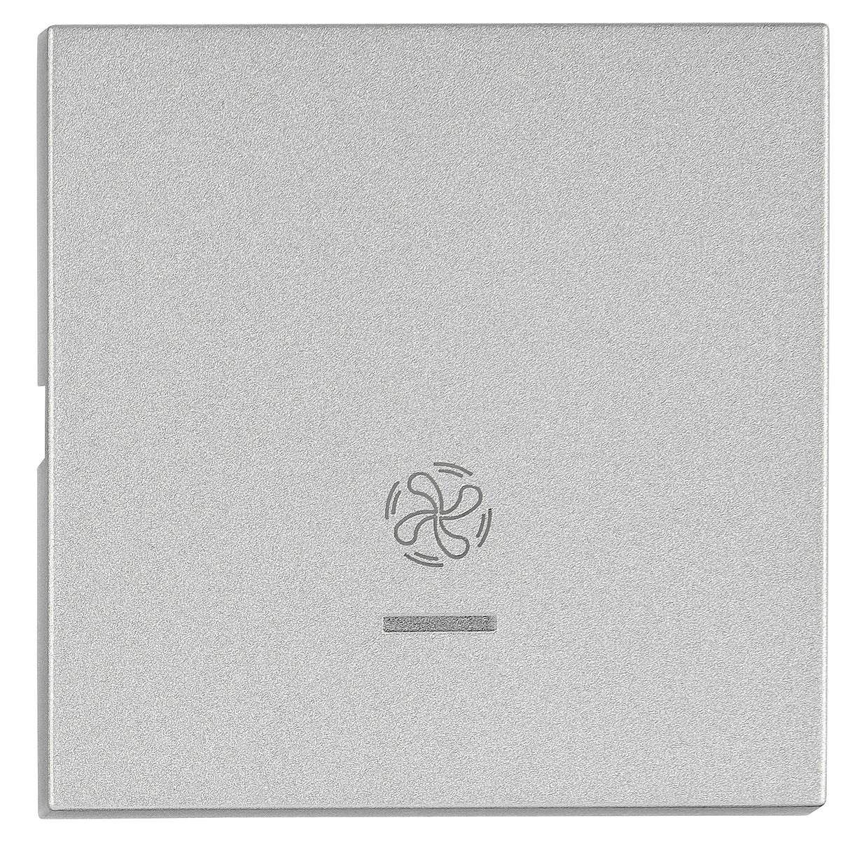 Wippe 50 mit transparenter Linse, Symbol Lüfter, silber