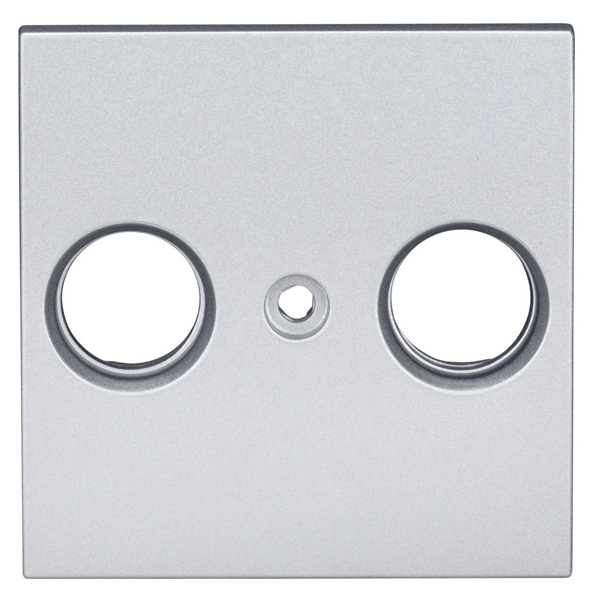 TV Abdeckung, 2-Loch, Silber