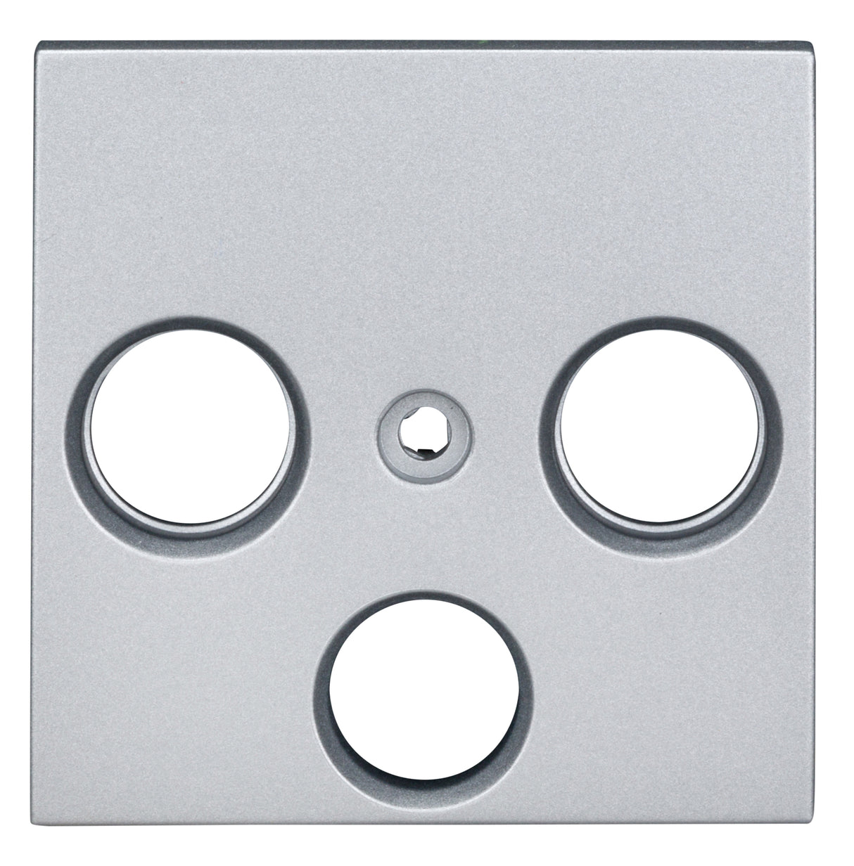 TV Abdeckung, 3-Loch, Silber