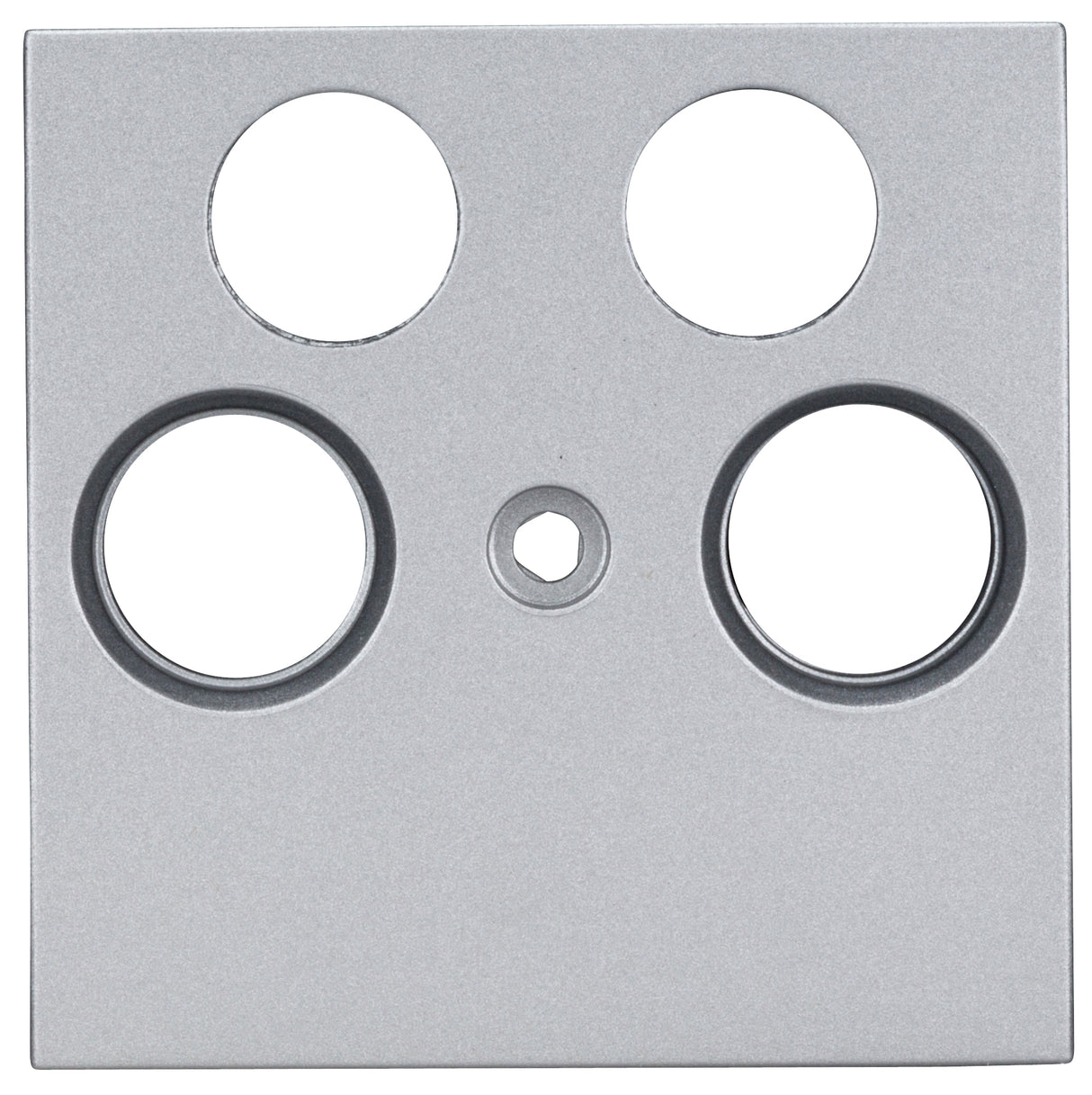 TV Abdeckung, 4-Loch, Silber