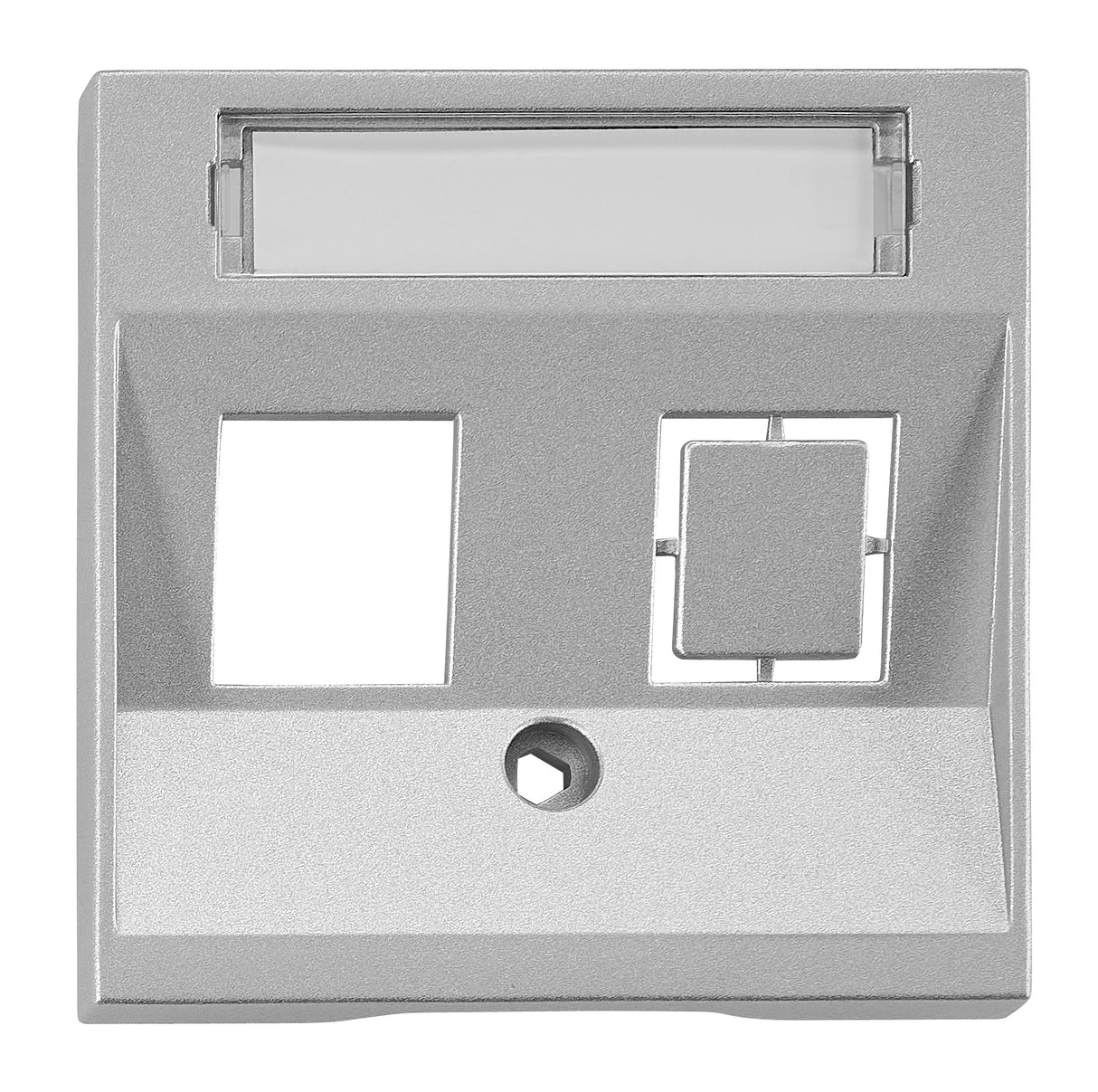 Abdeckung für RJ45 Toolless Line Module, 1-fach, Silber