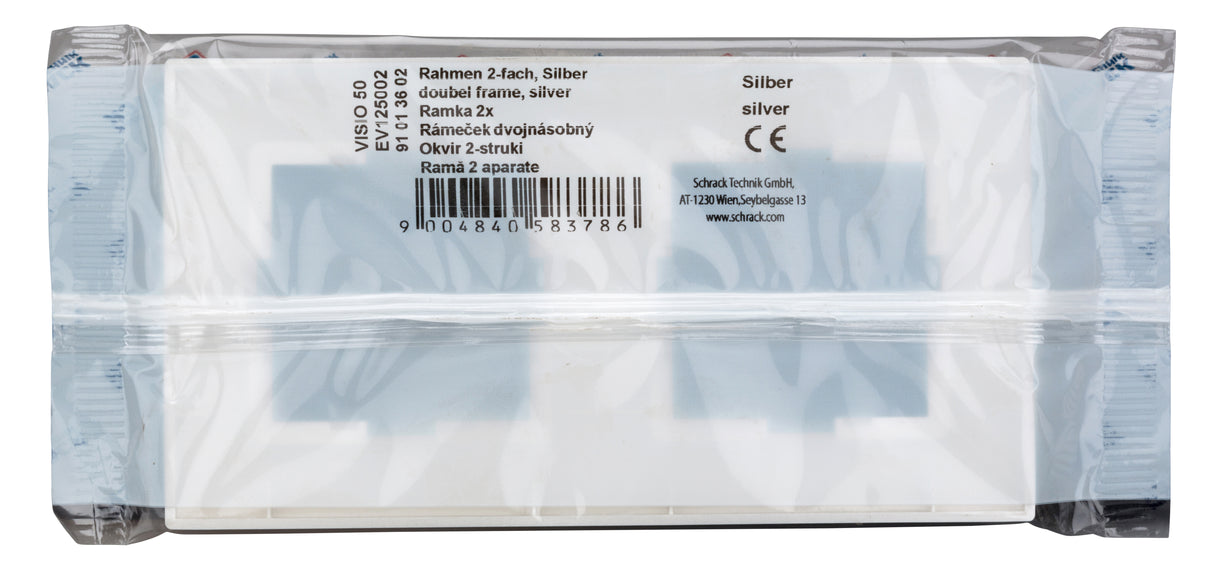 Rahmen 2-fach, Design CLASSIC, Silber