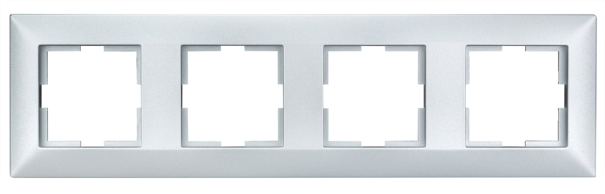 Rahmen 4-fach, Design CLASSIC, Silber