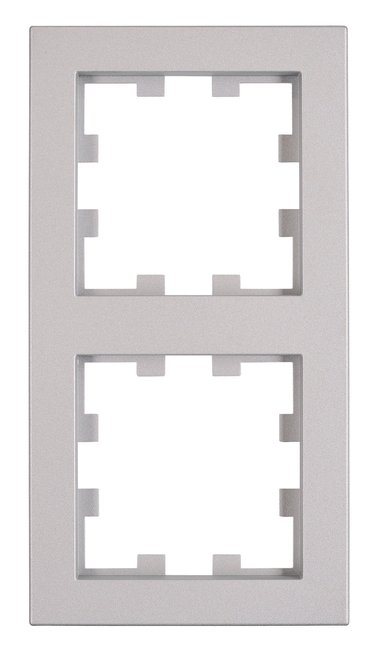 Rahmen 2-fach, Design CUBIC, Silber