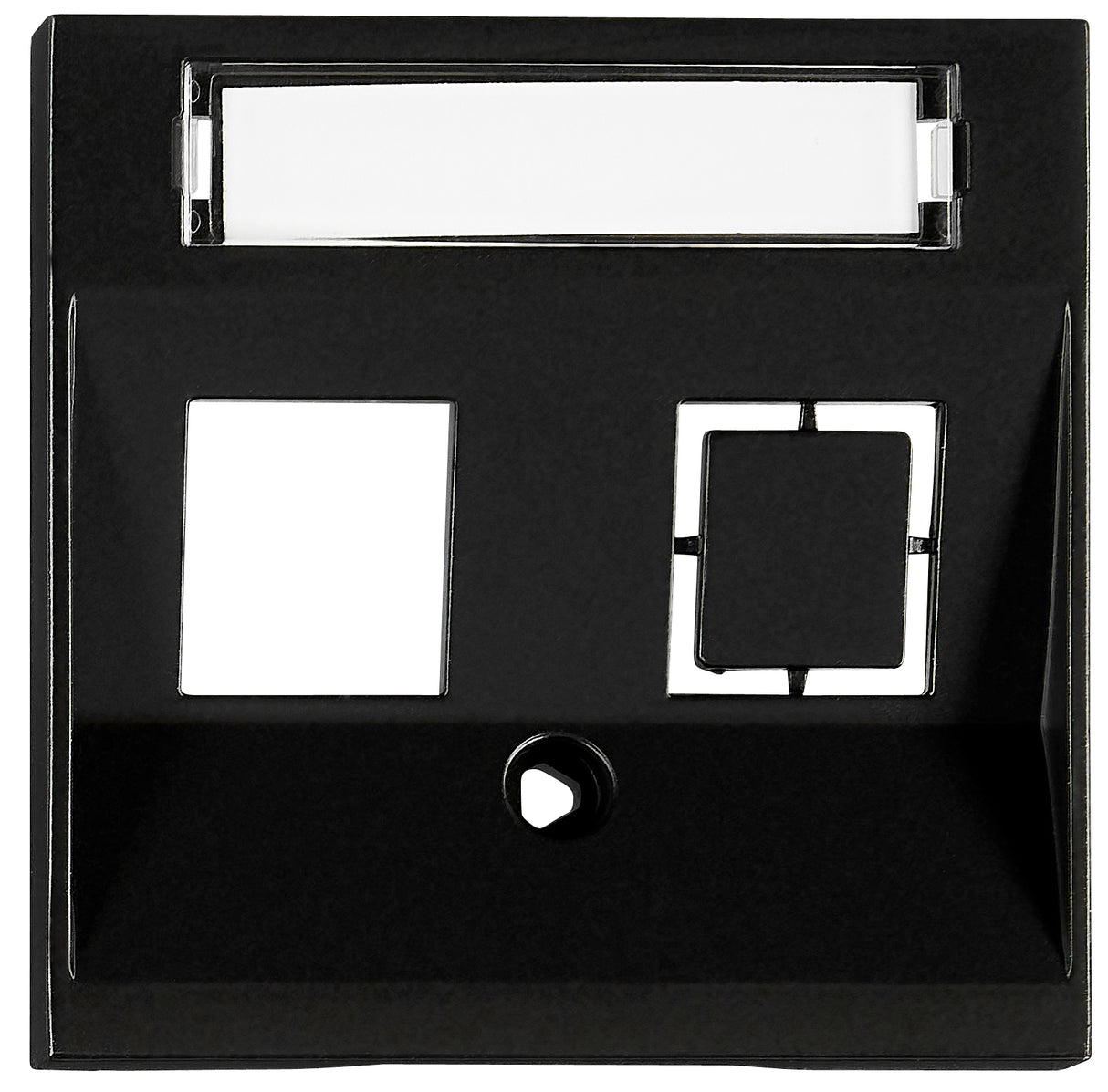 Abdeckung für RJ45 Toolless Line Module, 1-fach,schw., matt
