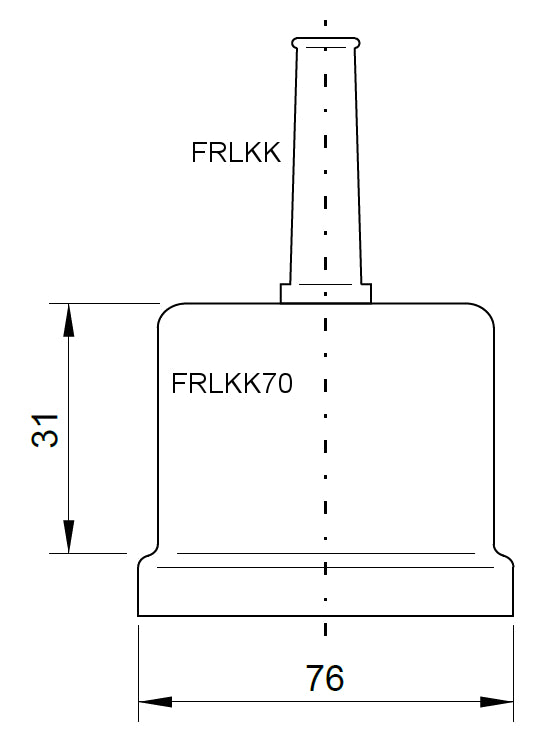 Iso-Kappe für LKT mit Ø70mm (lose)