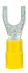 Gabel-Kabelschuh isoliert, gelb, 4-6mm², M6