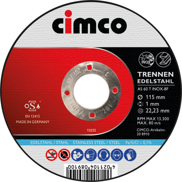 Trennscheiben in Dose Inox 10x 125x1,0mm