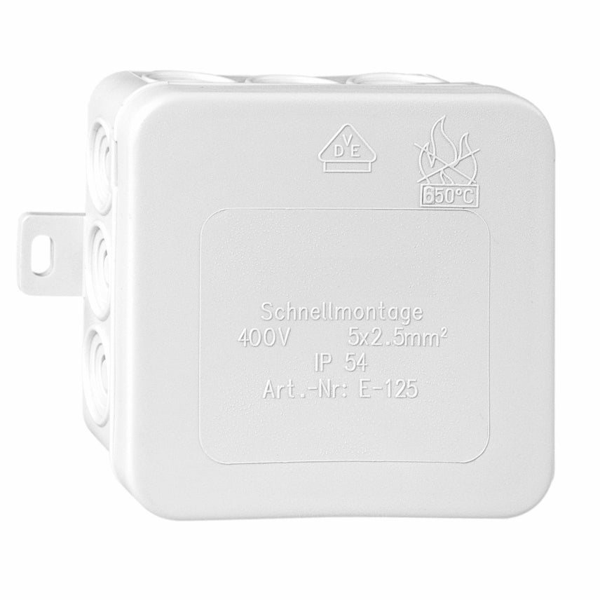 AP-K-Abzweigdose 75x75xt40mm, Schneideinführung-IP54 grau