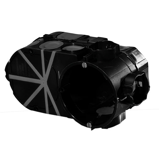 Foto: UP Elektronikdose, winddicht, t=67mm, M25, 4 Schraubdome