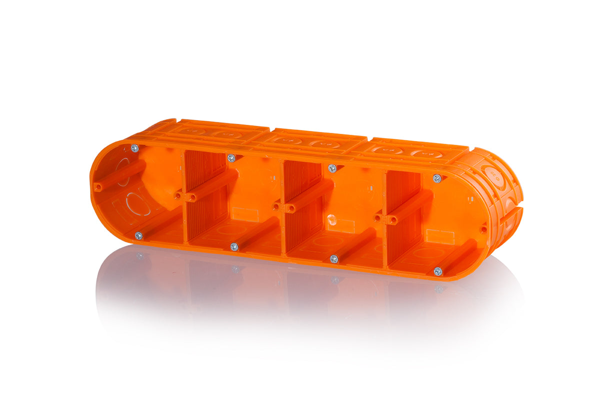 Unterputzgerätedose massiv, 4-fach, 4x ø 60, t=63mm