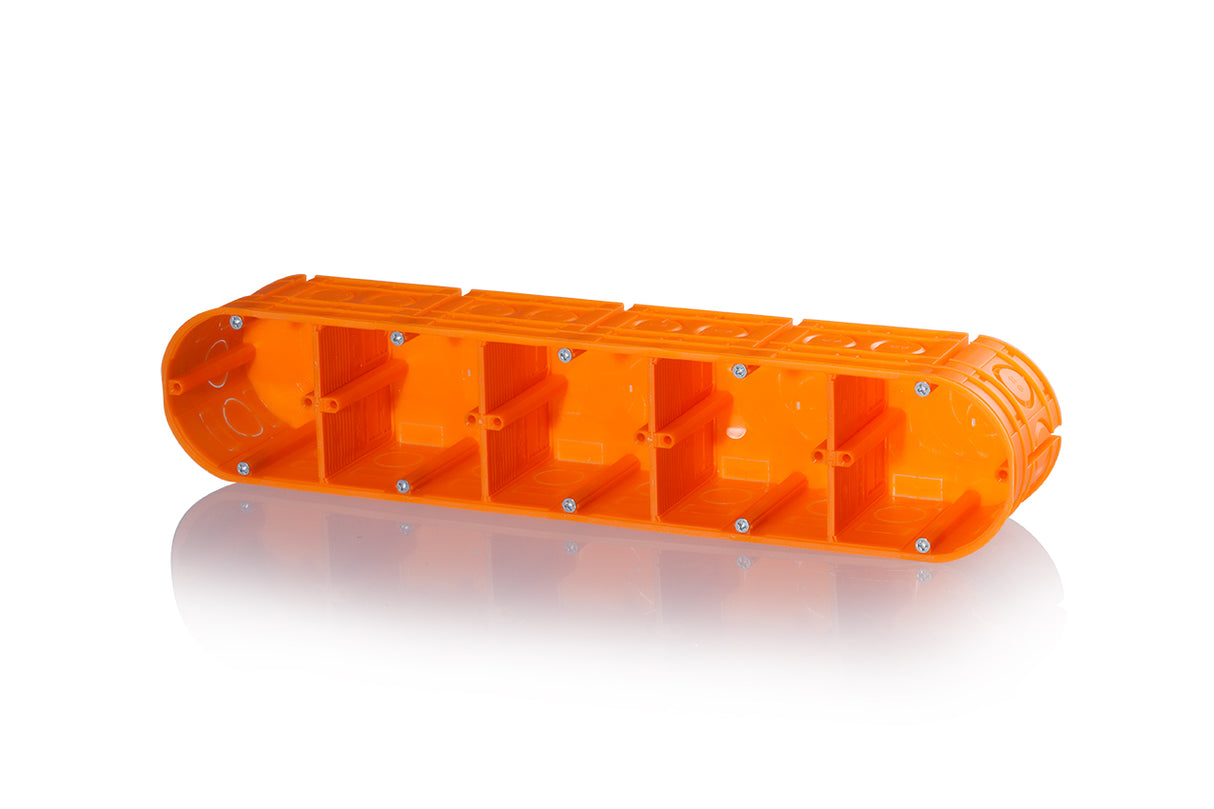 Unterputzgerätedose massiv, 5-fach, 5x ø 60, t=63mm