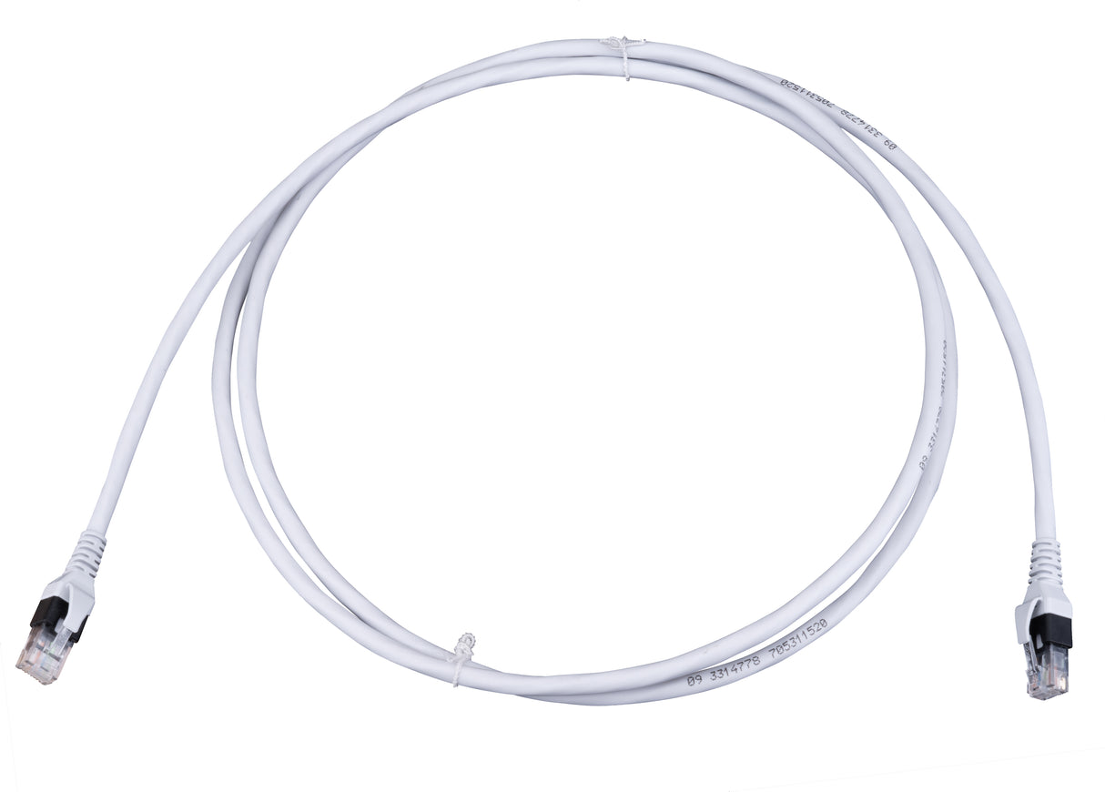 Patchkabel RJ45 ungeschirmt Cat.6a 10GB, LS0H, grau, 50,0m