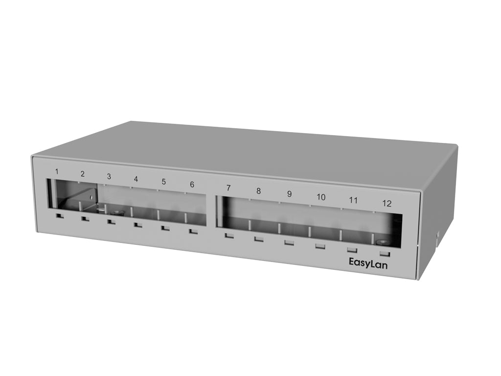 preLink/fixLink Aufbau-Consolidation Point Panel für 12xRJ45
