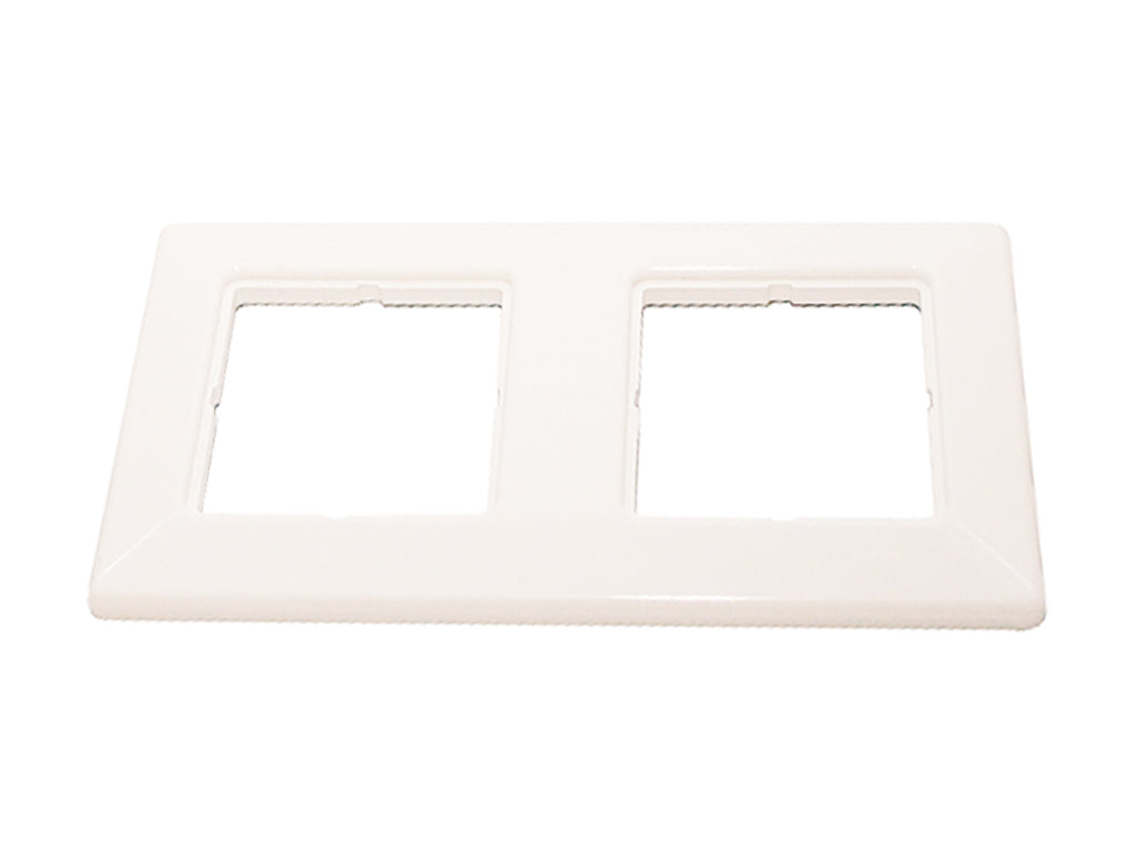Abdeckrahmen 150x80mm 2-fach für Modulaufnahme weiß RAL 9010