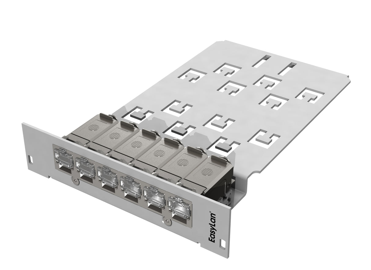 preLink RZ-Einschubmodul 3HE 7TE Cat.6a AWG 27-26 RAL7035