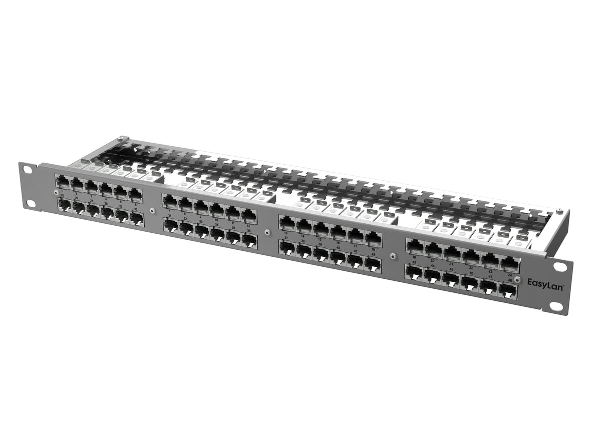 preLink RZ-Panel 19" 1HE 48x RJ45 Cat.6a, AWG 24-22