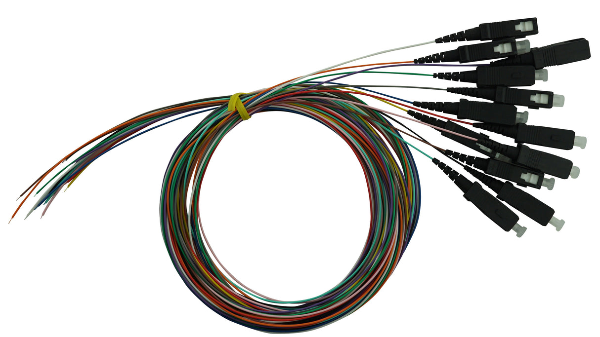 LWL Pigtail SC, 50/125µm OM3, 2,0m, 12Stk, Klasse B, färbig