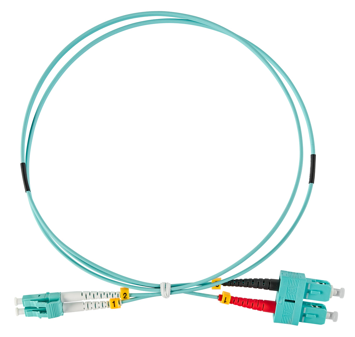 LWL Patchkabel Duplex LC/UPC - SC/UPC, 50/125µm OM3, 0,5m