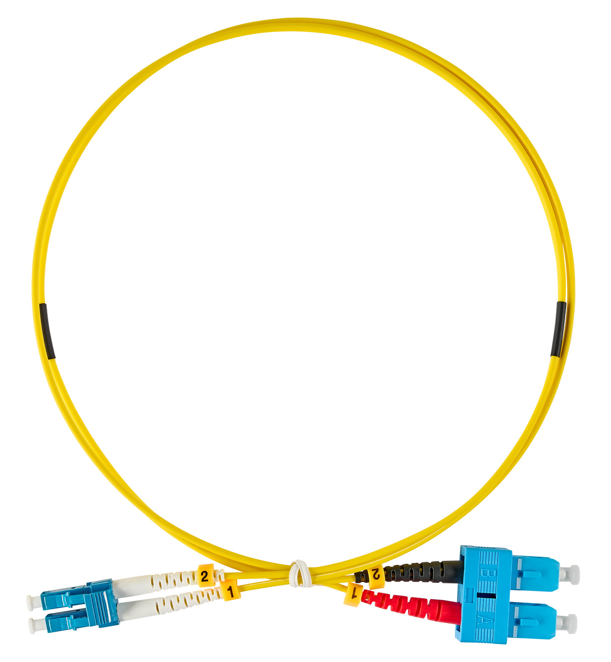 LWL Patchkabel Duplex LC/UPC - SC/UPC, 9/125µm OS2, 2,0m