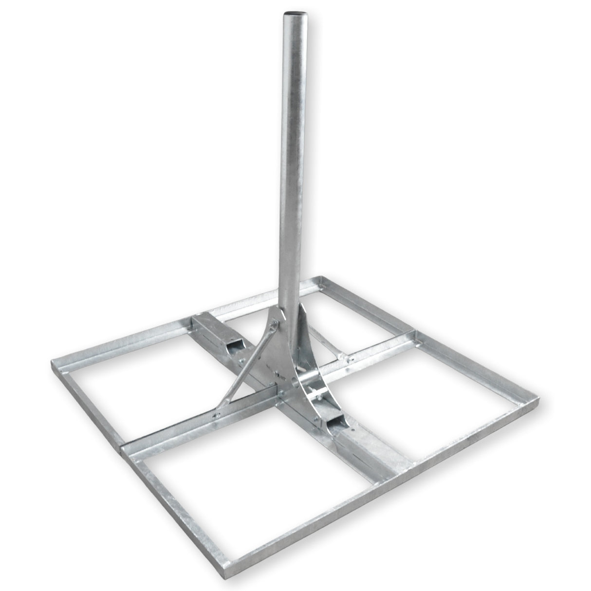 SAT Flachdach-Ständer für 4xBeton 50x50cm, Mast=110cm, Stahl