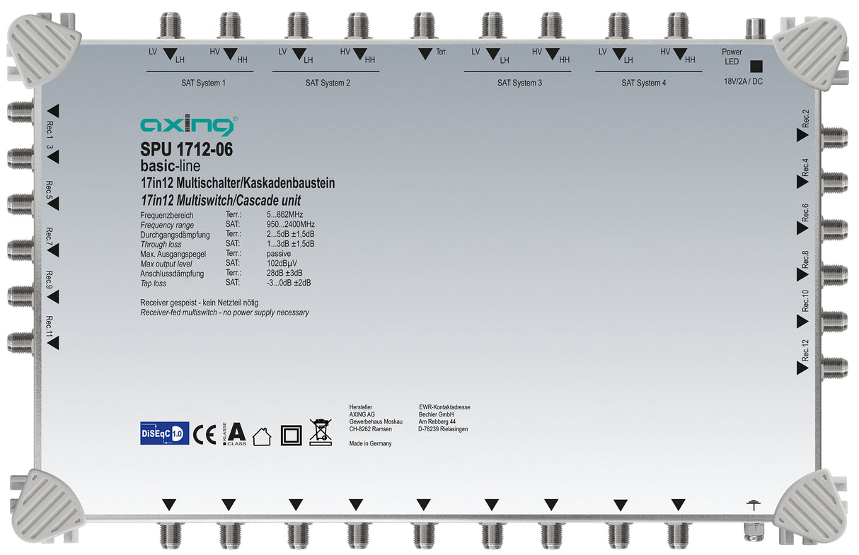 Multischalter/Kaskadenbaustein, 17 in 12, SPU 1712-06