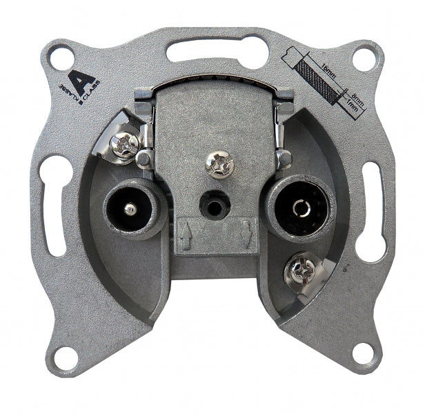 BK Durchgangsdose 2-Loch, Radio / TV, 8dB, Class A