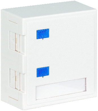 Aufputz-Gehäuse leer für 2 RJ45 Module (SFA) (SFB), RAL9010