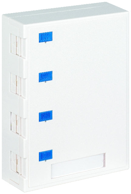 Aufputz-Gehäuse leer für 4 RJ45 Module (SFA) (SFB), RAL9010