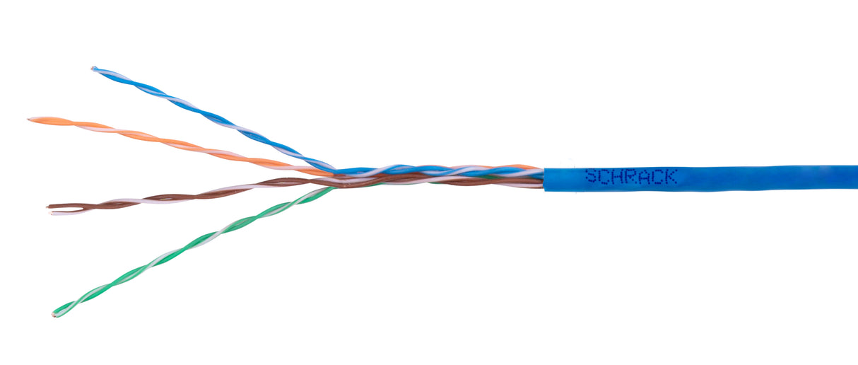 U/UTP Kabel Cat.5e, 4x2xAWG24/1, PVC, Eca, blau, Box 305m