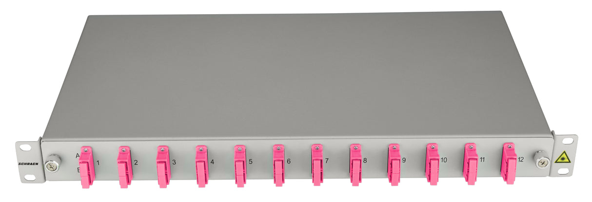 LWL Spleißbox, 4Fasern, SC 50/125µm OM4, 19", 1HE, Klasse C