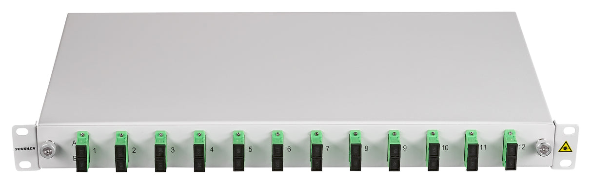LWL Spleißbox, 24Fasern, SC/APC 9/125µm OS2,19",1HE,Klasse C