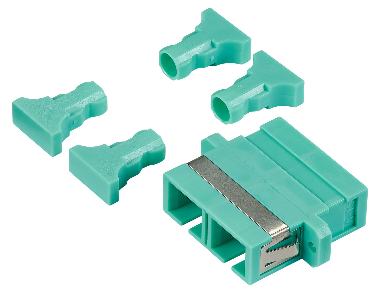 LWL Kupplung SC-Duplex, Kunststoff, OM3, Keramik, Flansch