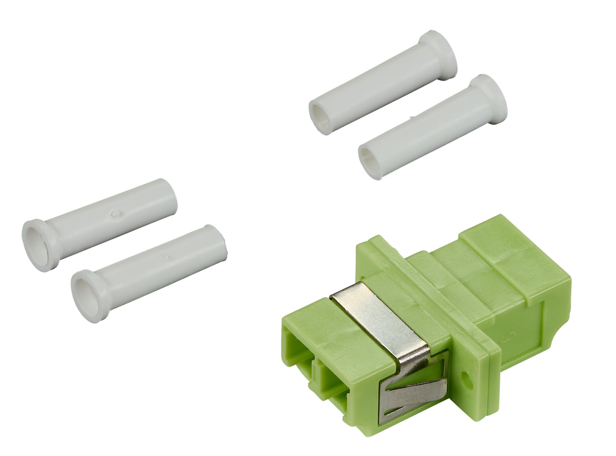 LWL Kupplung LC-Duplex, Kunststoff, OM5, Keramik, Flansch