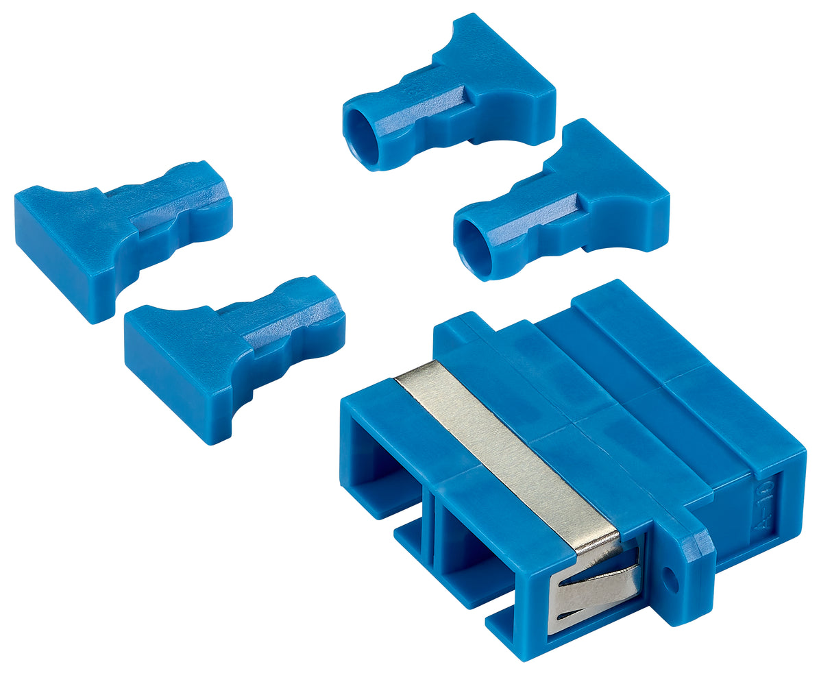 LWL Kupplung SC-Duplex, Kunststoff, OS2, Keramik, Flansch